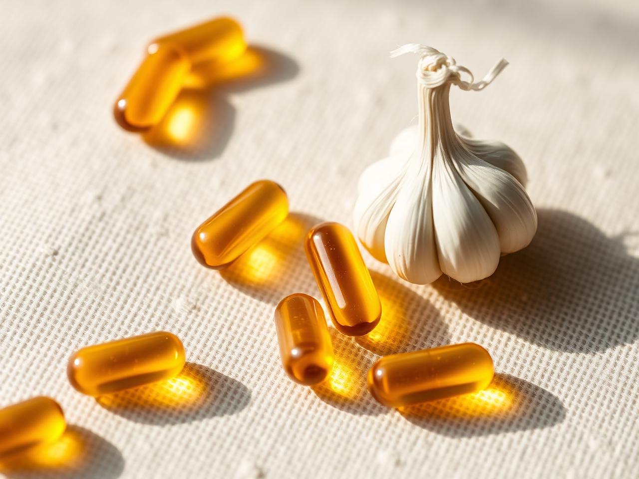 Aged garlic softgels